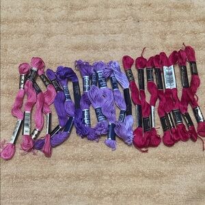 SET OF 20 DMC, CARNIVAL, & DFN FIL D’ ARTISAN Embroidery Floss MIX
